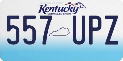KY license plate 557UPZ