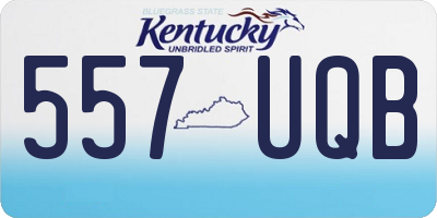 KY license plate 557UQB