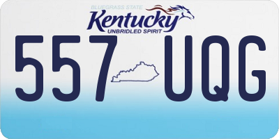KY license plate 557UQG