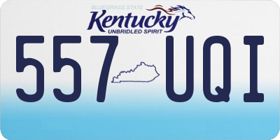 KY license plate 557UQI