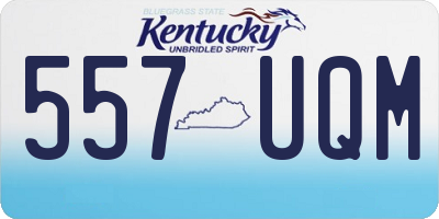 KY license plate 557UQM