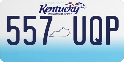 KY license plate 557UQP