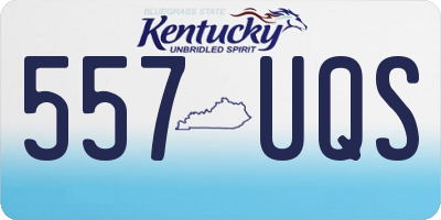 KY license plate 557UQS