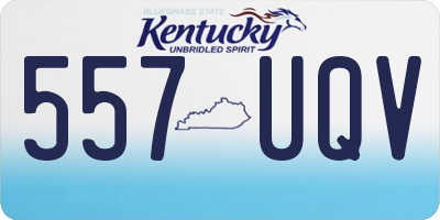 KY license plate 557UQV
