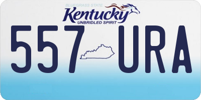 KY license plate 557URA