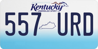 KY license plate 557URD
