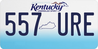 KY license plate 557URE