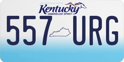 KY license plate 557URG