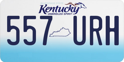 KY license plate 557URH
