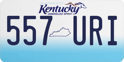 KY license plate 557URI