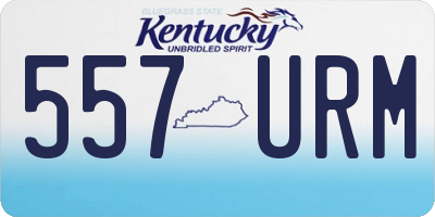 KY license plate 557URM