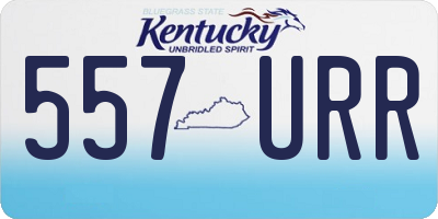KY license plate 557URR