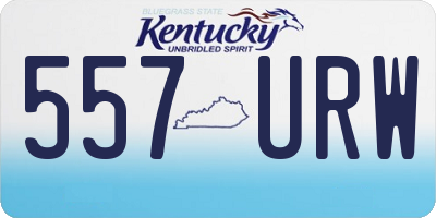 KY license plate 557URW