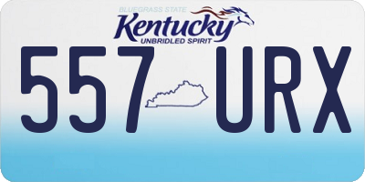 KY license plate 557URX