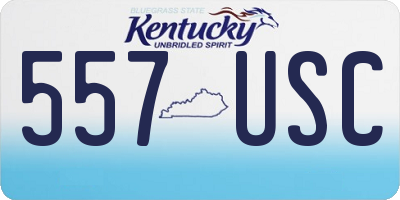 KY license plate 557USC