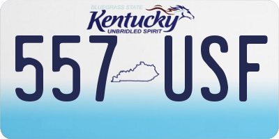 KY license plate 557USF