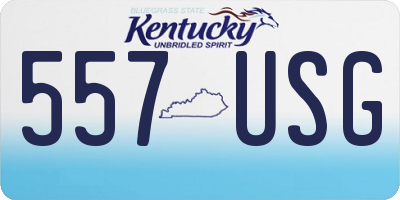 KY license plate 557USG