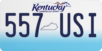 KY license plate 557USI