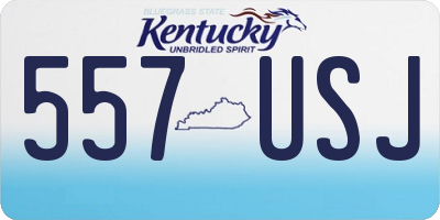 KY license plate 557USJ