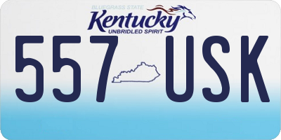 KY license plate 557USK
