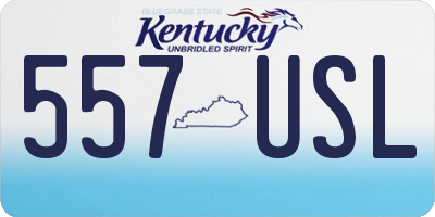 KY license plate 557USL