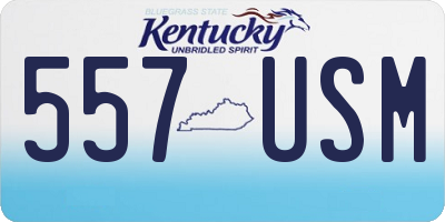 KY license plate 557USM