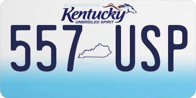 KY license plate 557USP