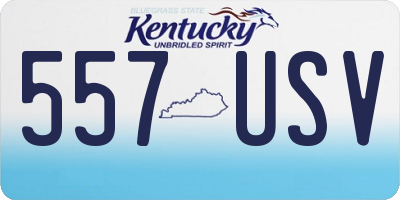 KY license plate 557USV