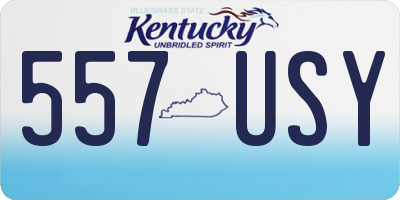 KY license plate 557USY