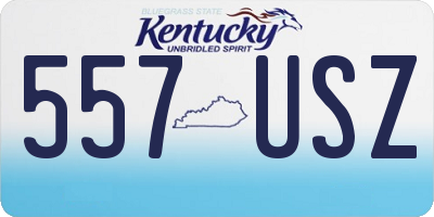 KY license plate 557USZ