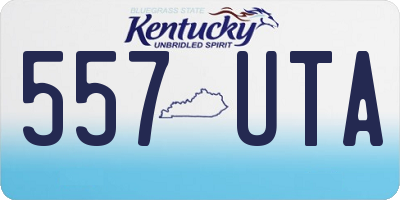 KY license plate 557UTA
