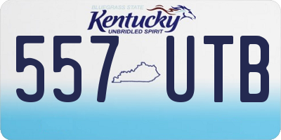 KY license plate 557UTB