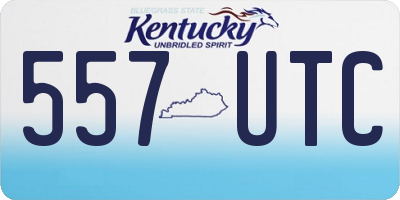 KY license plate 557UTC