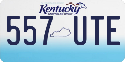 KY license plate 557UTE