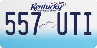 KY license plate 557UTI