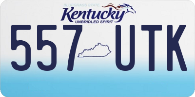 KY license plate 557UTK