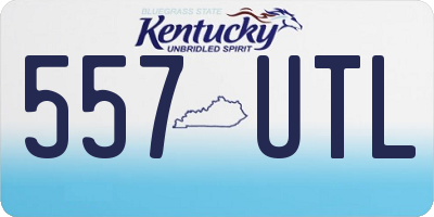 KY license plate 557UTL