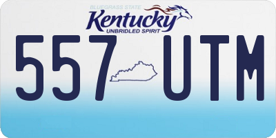 KY license plate 557UTM
