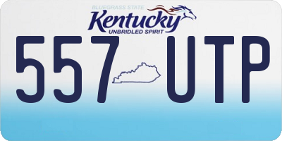 KY license plate 557UTP