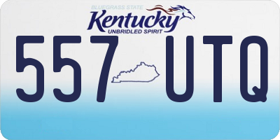 KY license plate 557UTQ