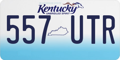 KY license plate 557UTR