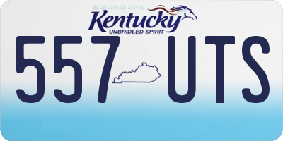 KY license plate 557UTS