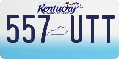 KY license plate 557UTT