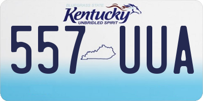 KY license plate 557UUA