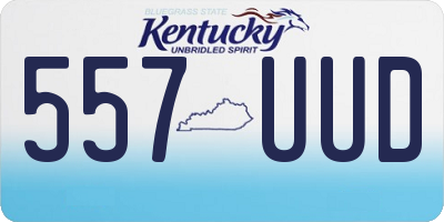 KY license plate 557UUD