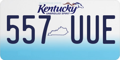 KY license plate 557UUE