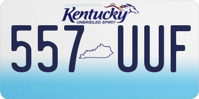 KY license plate 557UUF