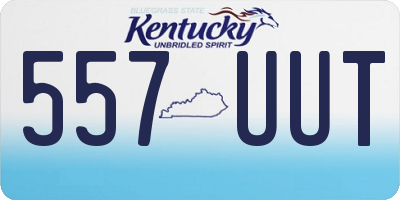 KY license plate 557UUT