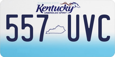 KY license plate 557UVC