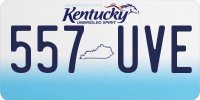 KY license plate 557UVE